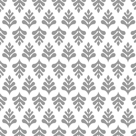 Premium Vector | Grey floral pattern background