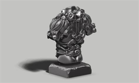 Torso robot sculpture a05 3D model 3D printable | CGTrader