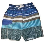 Swim-Style Stripe/Water Design Shorts (blue) – Olym's Swim Shop