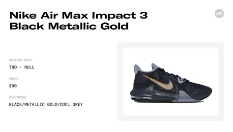 Nike Air Max Impact 3 Black Metallic Gold - DC3725-006 Release Info