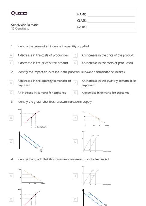 50+ supply and demand worksheets on Quizizz | Free & Printable