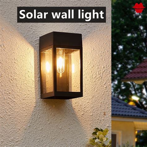 Solar Powered LED Wall Mount Light Solar Lights Outdoor Waterproof For ...