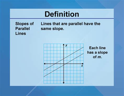 Definition--Slope Concepts--Slopes of Parallel Lines | Media4Math