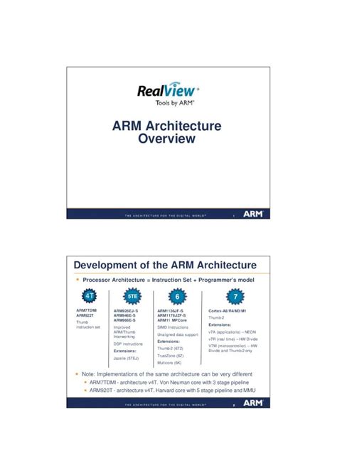 (PDF) 04 ARM Architecture Overview - UNAM · Reference Material §ARM ARM(“Architecture Reference ...