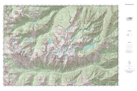 Enchantment Lakes MyTopo Explorer Series Map – MyTopo Map Store