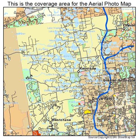 Aerial Photography Map of Keystone, FL Florida