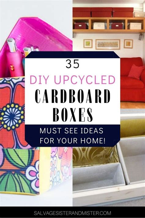 35 Creative And Unique DIY Upcycled Cardboard Boxes | Upcycled cardboard, Cardboard box crafts ...