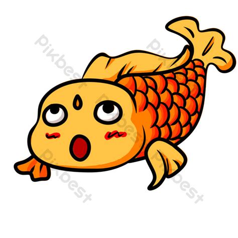 drawing cartoon carp illustration | PSD PNG Images Free Download - Pikbest