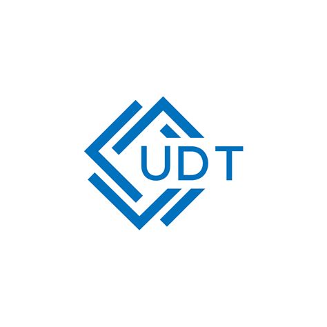 UDT technology letter logo design on white background. UDT creative ...