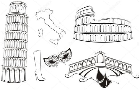 Famous Italy Landmarks Coloring Pages Coloring Pages