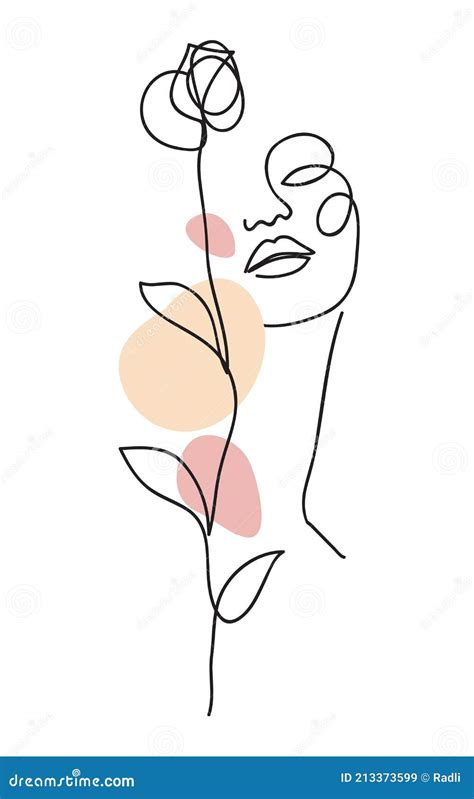 Abstract Beautiful Female Face Stock Illustration | CartoonDealer.com ...