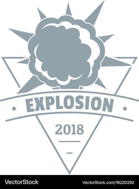 Powerful explosion logo simple gray style Vector Image