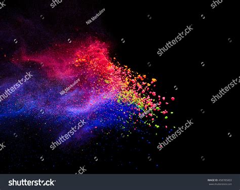 Splash Paint On Black Background Stock Photo 458785003 | Shutterstock