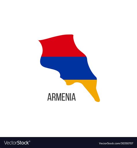 Armenia flag map the flag country Royalty Free Vector Image