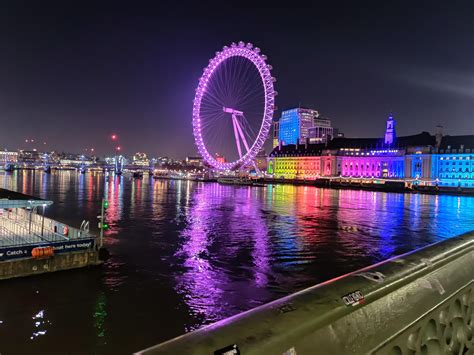 View from Westminster Bridge last night : r/london