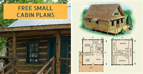 11 Free Small Cabin Plans - With Printable PDF - Log Cabin Connection