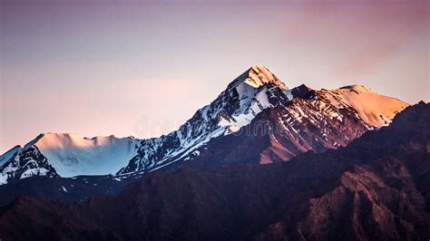 Himalayan Mountain Range during Sunrise Stock Photo - Image of landmark, hill: 67217972