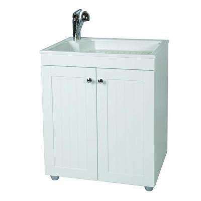 27.5 in. W x 21.8 in. D Composite Laundry Sink | Laundry room storage ...