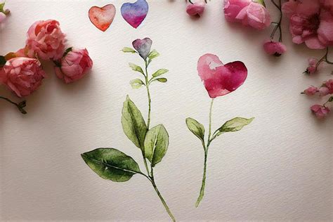 watercolor heart. Concept - love, relationship, art, painting 16552940 Stock Photo at Vecteezy