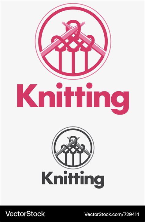 Knitting logo Royalty Free Vector Image - VectorStock