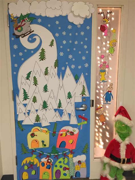 Holiday Office Door Decorations The Grinch | Door decorations classroom ...