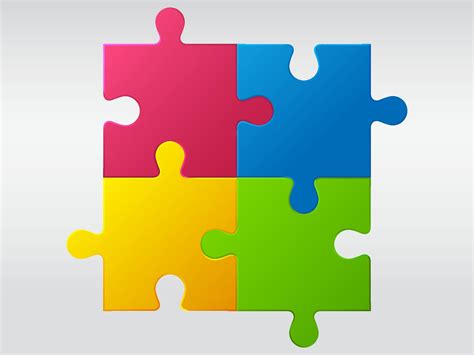 Jigsaw Puzzles Pieces Template