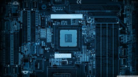 Blue Motherboard : WQHD_Wallpaper