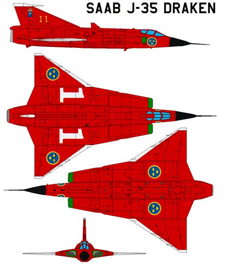 Saab j-35 Draken by bagera3005 on DeviantArt