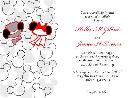 Mickey And Minnie Wedding Invitations - jenniemarieweddings