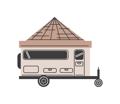 camper trailer with tent 3753290 Vector Art at Vecteezy