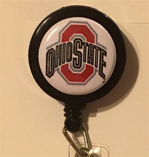 Ohio State retractable ID badge by TinaSaysHola on Etsy