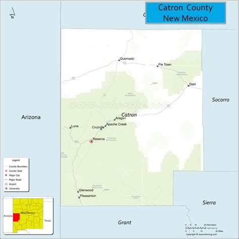 Map of Catron County, New Mexico - Where is Located, Cities, Population, Highways & Facts