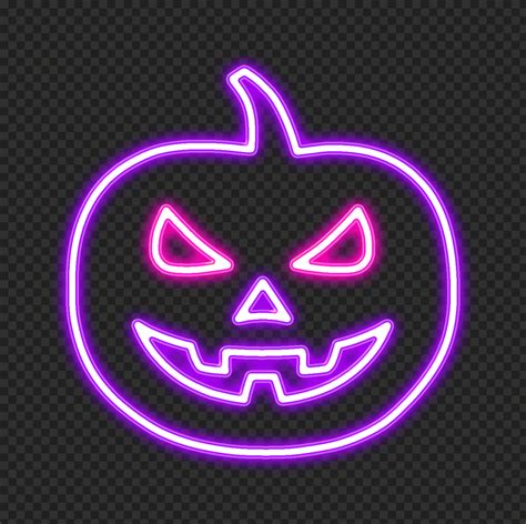 HD Orange Neon Pumpkin Jack O Lantern PNG | Citypng