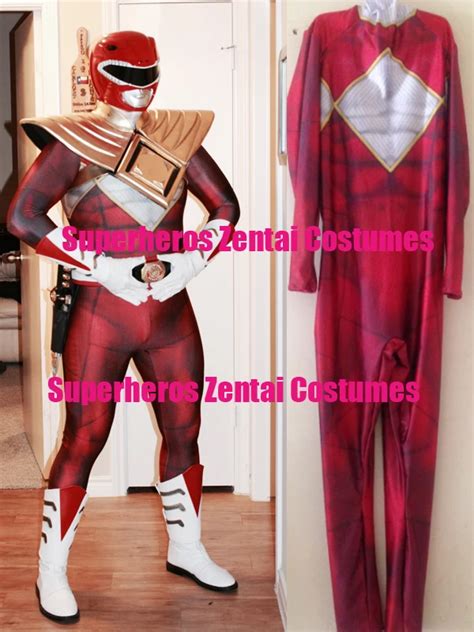 3D Print Kyoryu Sentai Zyuranger Ranger Cosplay Costume Red/Black/Blue ...