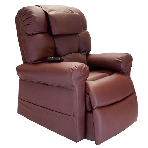 WiseLift 450 Sleeper, Lift Chair, Recliner- Burgundy Enduralux Leather - WiseLift