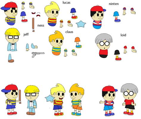 Earthbound Characters 1 Cb by theredbrickgamer on DeviantArt