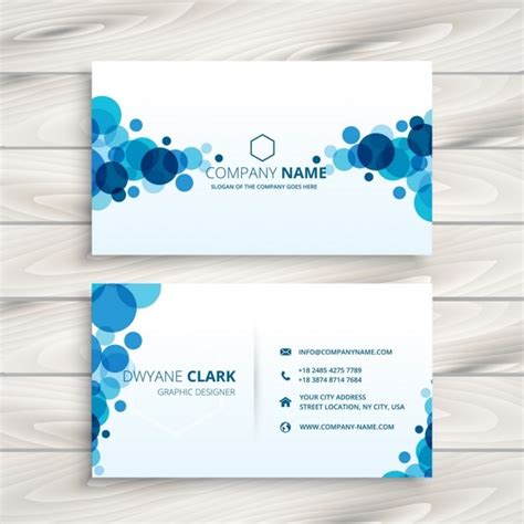 Free Vector | Blue circles business card