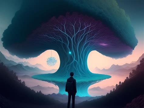 Premium AI Image | Surreal illustration human mind