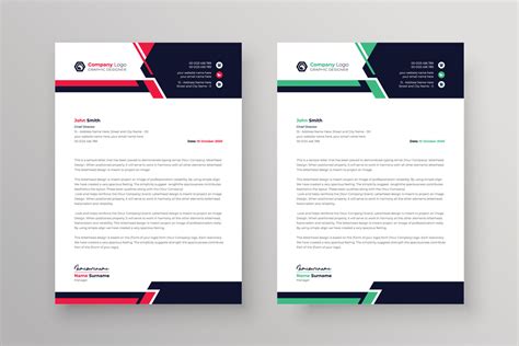 creative business letterhead corporate identity stylish company invoice ...