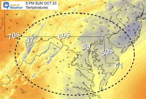 October 23 A Little Coastal Storm To Bring Rain For Ravens Game - Just In Weather