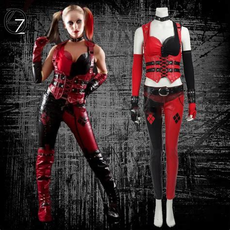 Batman Arkham Asylum Harley Quinn Sexy Costume Carnival Halloween ...