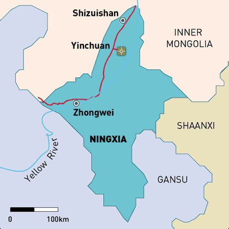 Ningxia Map - ToursMaps.com