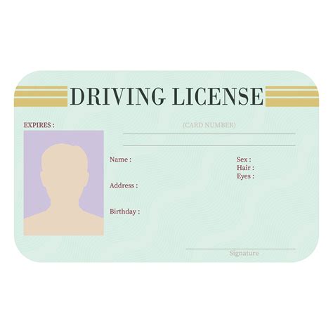 Printable blank drivers license template - budmasop