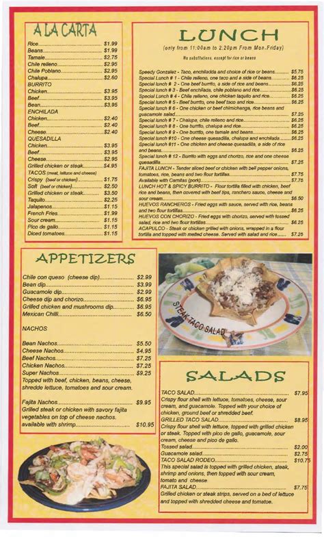 Mi Casa Mexican Restaurant | Menu