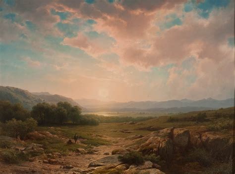 pastoral, Painting, Sun, Mountain, Clouds, Rock, Classic art Wallpapers HD / Desktop and Mobile ...