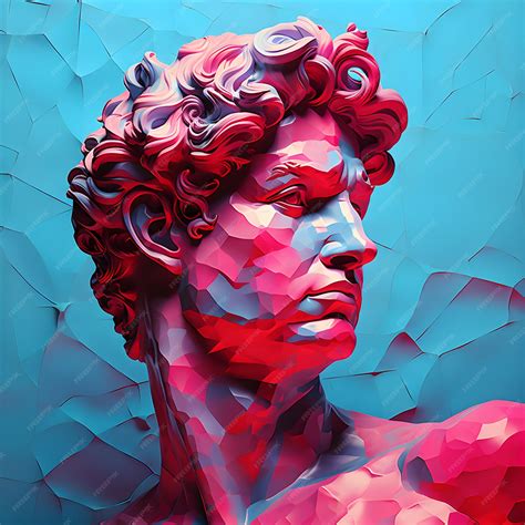 Premium AI Image | Photo David Michelangelo low poly art David ...