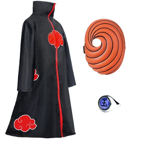 Buy CULTURE PARTY Akatsuki Cloak Itachi Cosplay Costume for Kids Adult, Akatsuki Costume Set ...