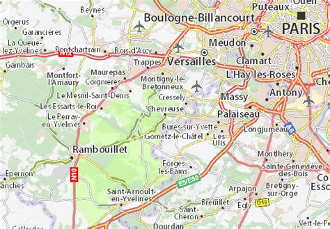 Kaart MICHELIN Chevreuse - plattegrond Chevreuse - ViaMichelin