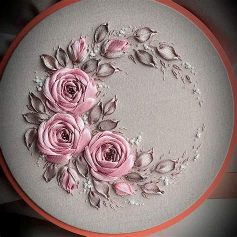 Lovely ribbon Embriodery on Fabric #ribbonembroidery in 2023 | Silk ribbon embroidery, Silk ...