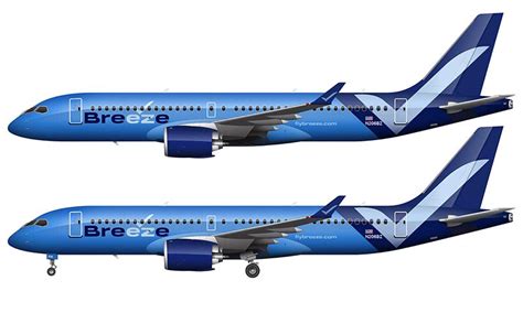 Breeze Airways Airbus A220-300 Illustration – NorebboStock